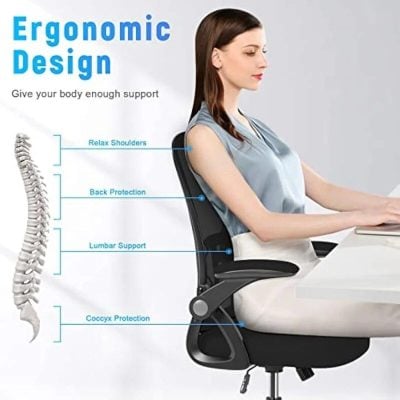 Ergonomic office chair for optimal back support, lumbar support, and comfortable shoulders, ideal for desk work, promoting good posture, and reducing fatigue for better productivity.