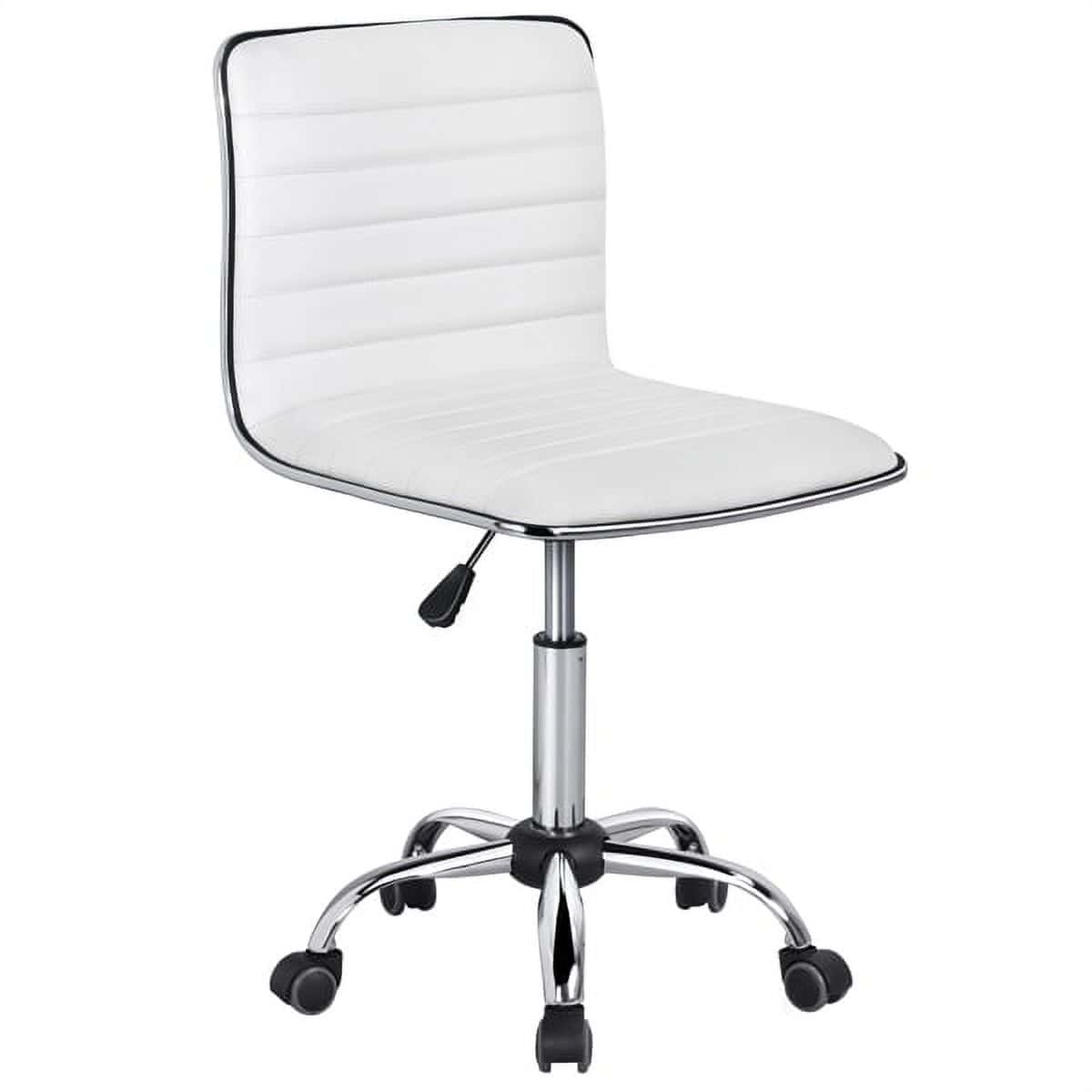 A sleek white office chair with ergonomic comfort, adjustable height, and smooth rolling casters, ideal for medical offices, clinics, and professional workspaces.