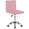 Comfortable ergonomic pink office chair with adjustable height and rolling casters, perfect for workspace or beauty salons. Stylish, supportive, and functional for all-day comfort.