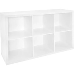Elegant white storage cabinet with multiple compartments ideal for office or home storage solutions.