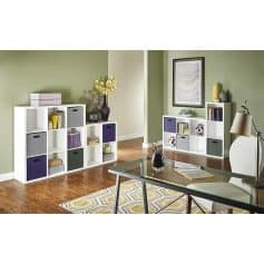 Stylish storage cubes with versatile options, perfect for organizing office or home spaces, featuring modern design, vibrant colors, and functional compartments, ideal for a clean, organized environment.