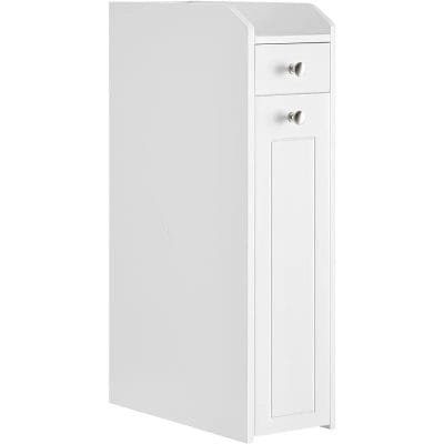 Elegant white storage cabinet with drawers for opticians and eyewear organization. Perfect for optometry offices to keep glasses, tools, and accessories tidy and accessible.