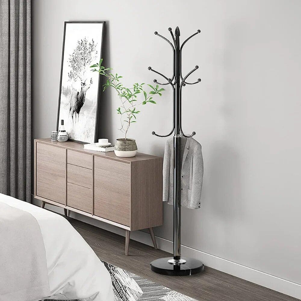 Modern coat stand for home and office decor.