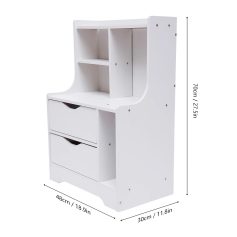 High-quality white storage cabinet ideal for opticians and eye clinics, featuring multiple drawers and shelves for organizing glasses and accessories.
