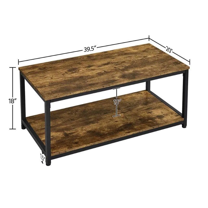 High-quality wooden coffee table with metal frame, perfect for living rooms and offices. Easy to assemble, durable, and stylish, offering ample space for decor and essentials.