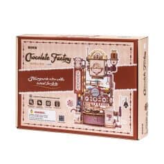 Colorful mechanical chocolate factory toy for kids, featuring intricate design and LED lights, perfect for interactive play and educational fun.