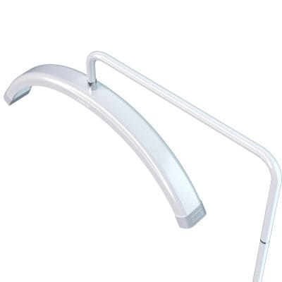 Modern LED dental operating light designed for dental clinics, providing optimal illumination for dental procedures with adjustable brightness and positioning.