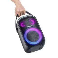Wireless portable Bluetooth speaker with colorful LED lighting perfect for outdoor and indoor use, enhanced sound quality, and easy connectivity. Ideal for music lovers and audiophiles.