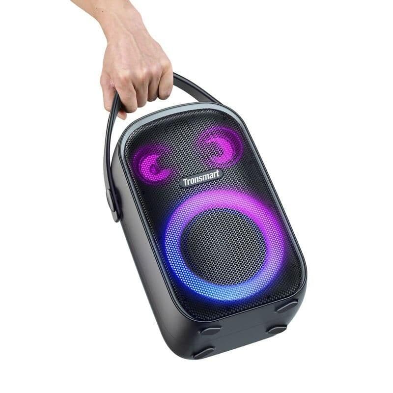 Wireless portable Bluetooth speaker with colorful LED lighting perfect for outdoor and indoor use, enhanced sound quality, and easy connectivity. Ideal for music lovers and audiophiles.
