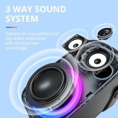 High-quality audio speakers for immersive sound experience.