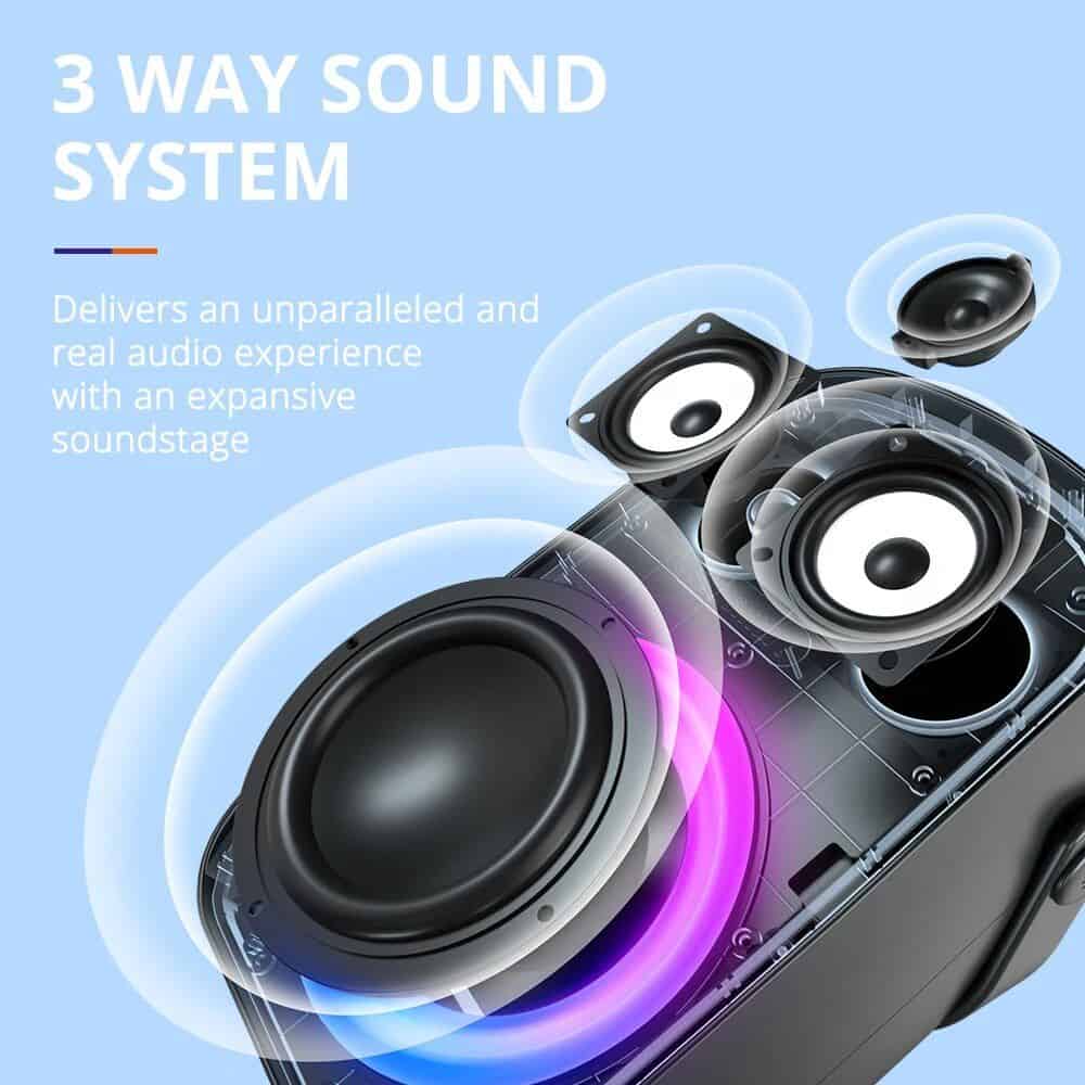 High-quality audio speakers for immersive sound experience.