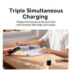 Fast charging station for multiple devices, perfect for home or office use, supporting fast, efficient power delivery to your smartphones, tablets, and other electronics.
