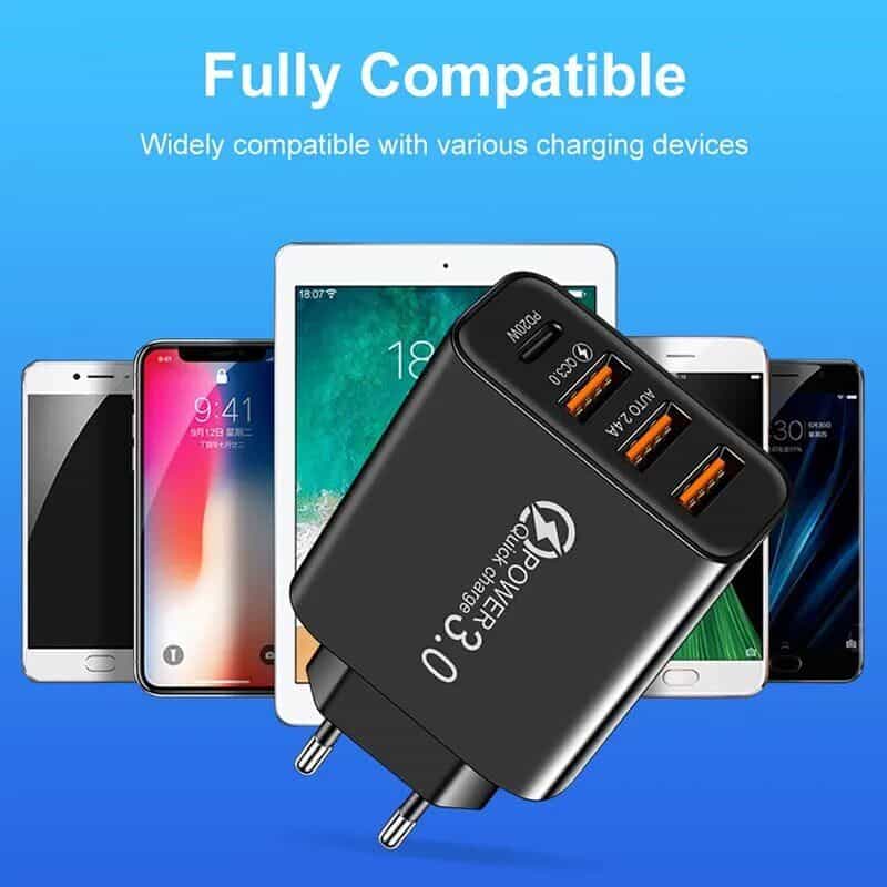 Universal compatible wireless charging device for smartphones, tablets, and electronics. High-speed charging, multi-device support, portable design. Perfect for travel and daily use.