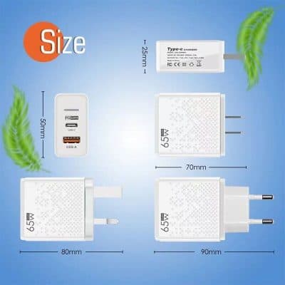 High-quality universal charging adapters for electronic devices with multiple power outputs and compatible sizes. Compact design, reliable charging, ideal for travel or home use.