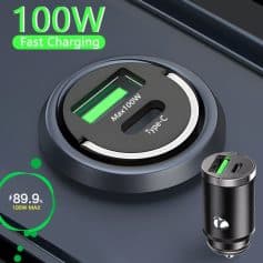 High-speed 10W car charger with Type-C port, compatible with various devices, ensuring quick power delivery for all your gadgets.