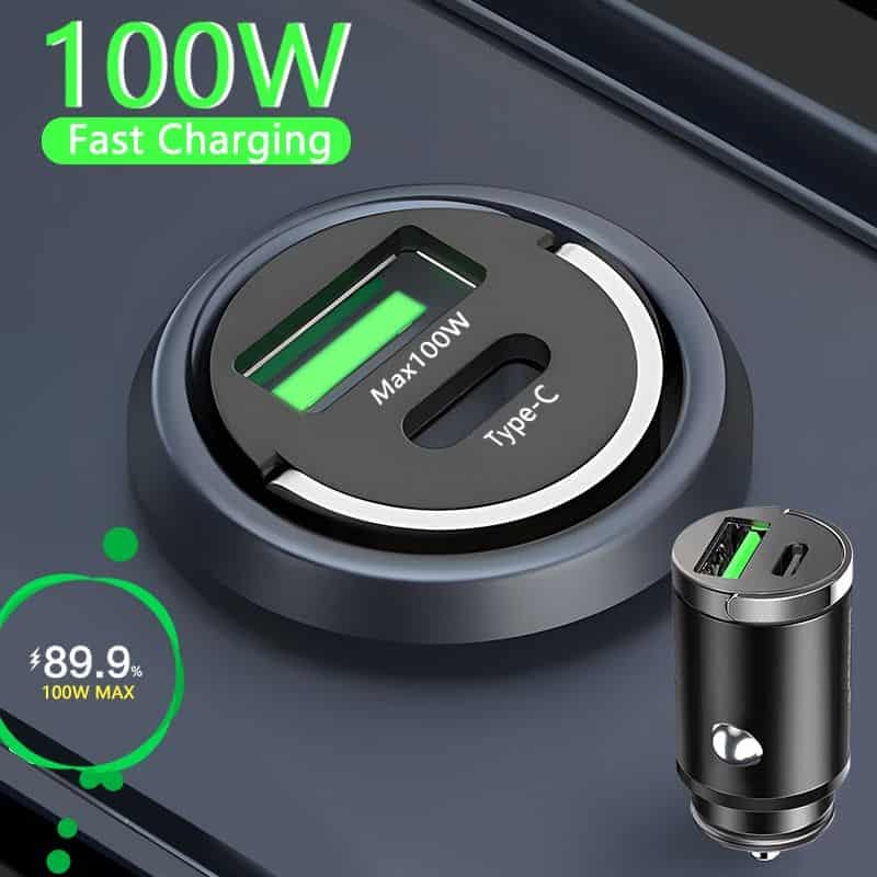 High-speed 10W car charger with Type-C port, compatible with various devices, ensuring quick power delivery for all your gadgets.