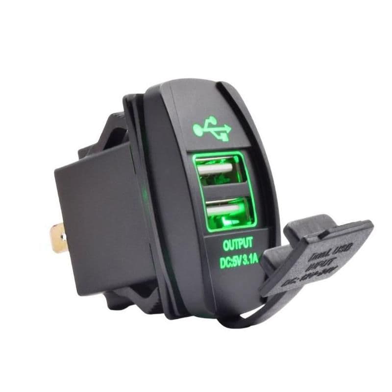 Dual USB Fast Charger for Electronic Devices, Portable Power Adapter with LED Indicator.