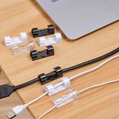 Mini Cable Clips for Power Cables, USB Cables, and Chargers.