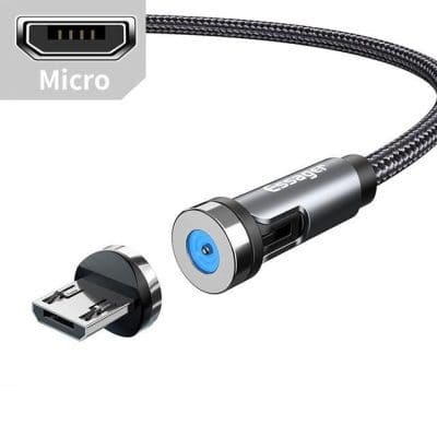 Durable micro USB charging cable with magnetic connector, compatible with various devices, ideal for fast and secure charging. Perfect for convenience and reliable power transfer.