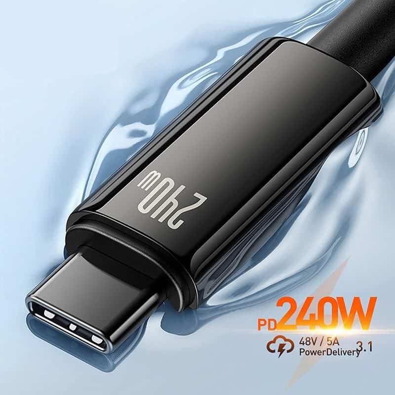 High-speed 240W portable USB-C flash drive for fast data transfer, durable design, compatible with multiple devices, ideal for data storage and backup solutions.