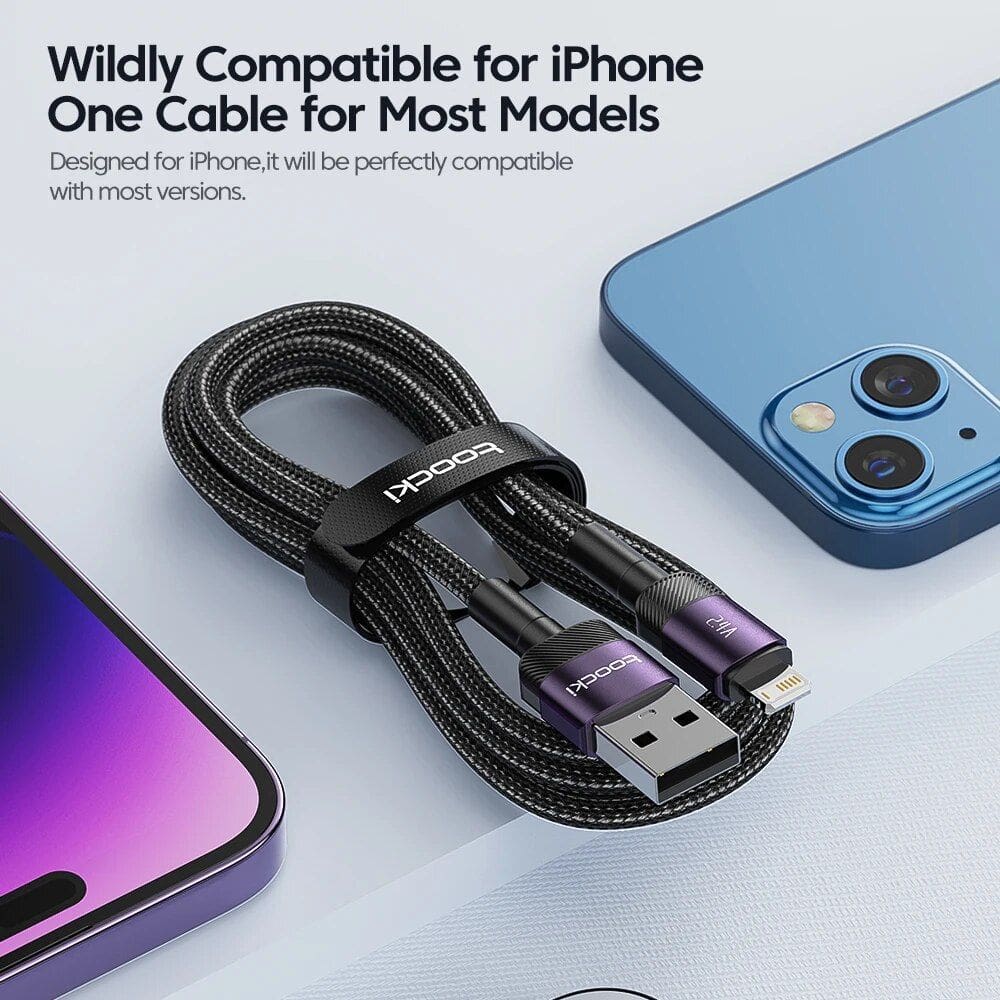 High-quality iPhone compatible charging cable for fast data transfer and durability. Perfect for all iPhone models, offering reliable performance and seamless connections. Buy now for efficient charging.