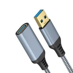 High-speed USB 3.0 charging cable for smartphones and tablets. Durable braided design, compatible with Monalisa Optical devices, ensuring efficient data transfer and quick power delivery.
