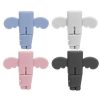 Adorable mouse USB flash drives in blue, white, pink, and black, perfect for tech accessories, data transfer, and personalized gadgets.