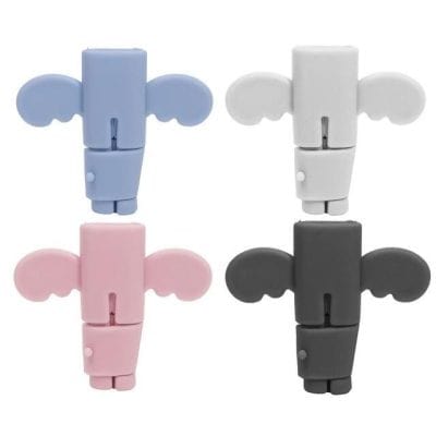 Adorable mouse USB flash drives in blue, white, pink, and black, perfect for tech accessories, data transfer, and personalized gadgets.