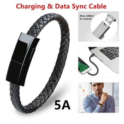 Durable braided charging and data sync cable compatible with Android smartphones, including USB 2.0 micro USB. Perfect for quick charging and data transfer with stylish design.