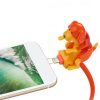Cute dog-shaped USB charging cable connector, designed to look like a playful puppy for added style and fun while charging devices.