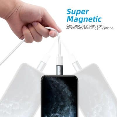 Wireless magnetic phone charger with fast charging compatibility for iPhone and Android devices, offering portable and reliable mobile accessories available at Monalisa Store.