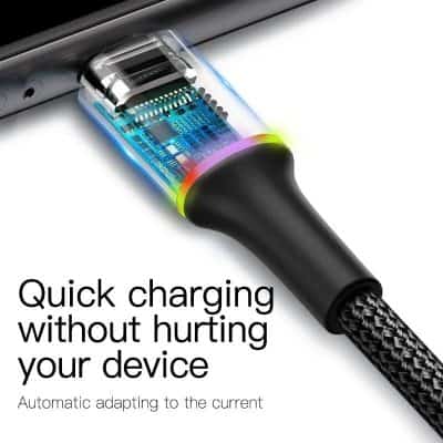 High-speed charging cable with advanced technology for safe, quick power transfer, compatible with all devices, no damage, durable design, perfect for everyday use.