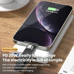 Wireless charging for mobile devices, PD 20W fast charging technology, reliable power supply, compatible with smartphones and tablets, quick and efficient charging solution.