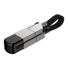 High-speed metal USB flash drive for data storage and transfer. Compact design with keychain hole for portability, ideal for personal and professional use.