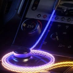 LED car interior ambient lighting with flexible neon strips and remote control. Enhance your vehicle's style and atmosphere easily. Perfect for car enthusiasts seeking custom illumination.