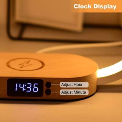 Digital clock with adjustable hour and minute settings, modern wooden design perfect for home or office decor. Enhance your space with elegant, functional timepieces.