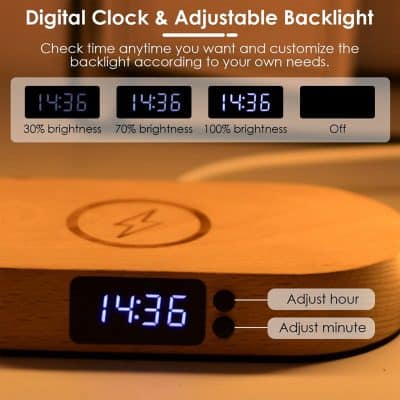Digital clock with adjustable backlight and bright display, perfect for homes or offices seeking reliable timekeeping and stylish decor.