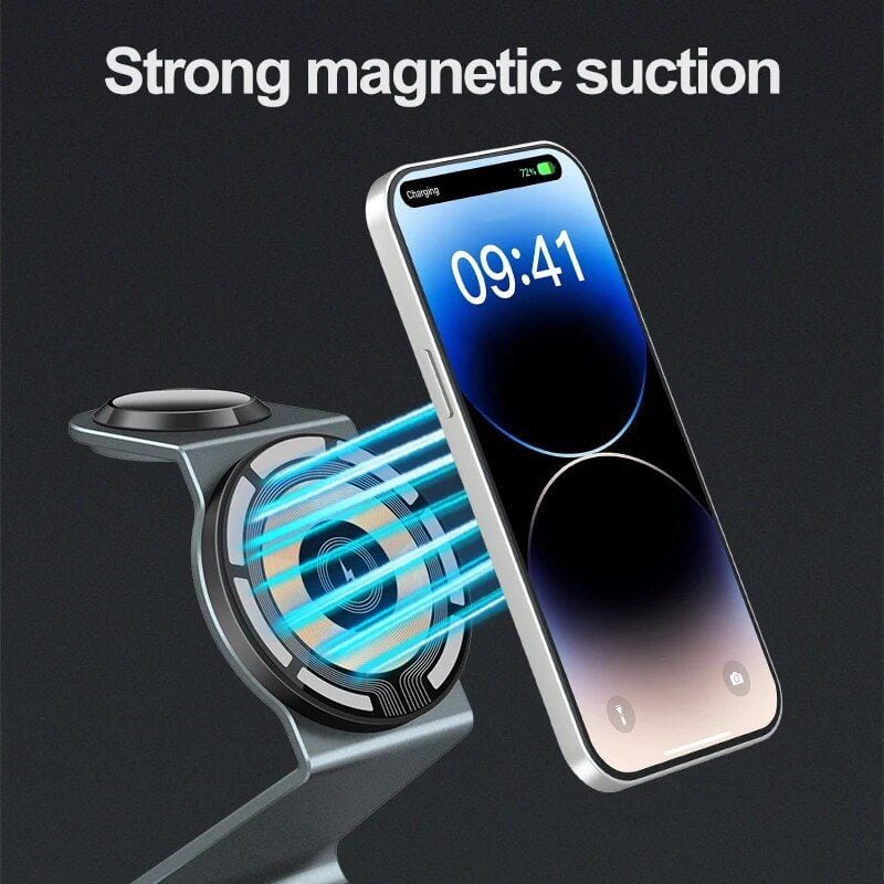 Highly strong magnetic phone mount for car or desk, compatible with smartphones, provides secure grip, easy installation, and convenient charging. Enhance your daily connectivity.