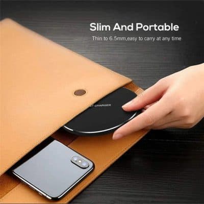 Portable wireless charger for phones and gadgets.