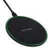 Wireless fast charging pad for smartphones with LED light. Compatible with multiple devices, ideal for quick power-ups at Monalisa Store. Enhance your device charging experience.