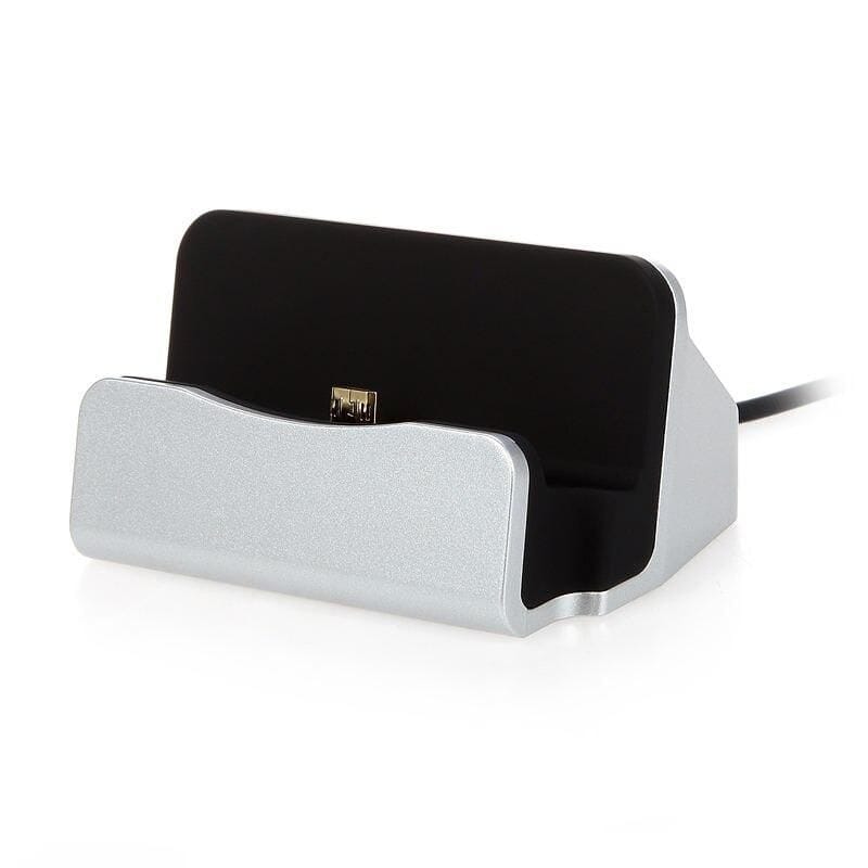 Wireless charger dock for eyeglasses and glasses cases, sleek silver and black design, compatible with optical eyewear accessories, stylish and functional.