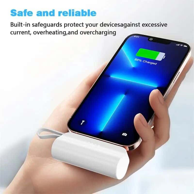 Reliable smartphone charging device with built-in safeguards against overcurrent, overheating, and overcharging for safe and dependable mobile device power.