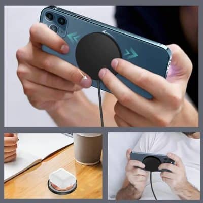 Wireless phone charging pad for convenient, cable-free power, compatible with Qi-enabled devices, ideal for home or office.
