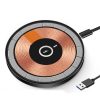 Wireless charging pad with copper coil, compatible with smartphones, fast charging, portable wireless charger for everyday use.
