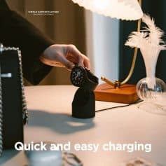Smart watch charging station for seamless power up and convenience.