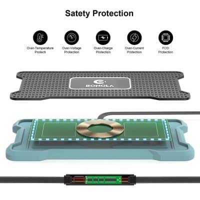 Wireless charging pad designed for Monalisa Medical optical devices, ensuring safe and reliable power supply for medical optical technology.