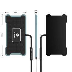 Wireless charging pad for smartphones, compatible with all Qi-enabled devices, fast charging, portable design, ideal for home and office use.