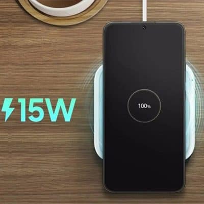 Wireless charging for smartphones with 15W fast charge, compatible with various devices, quick and efficient power transfer.