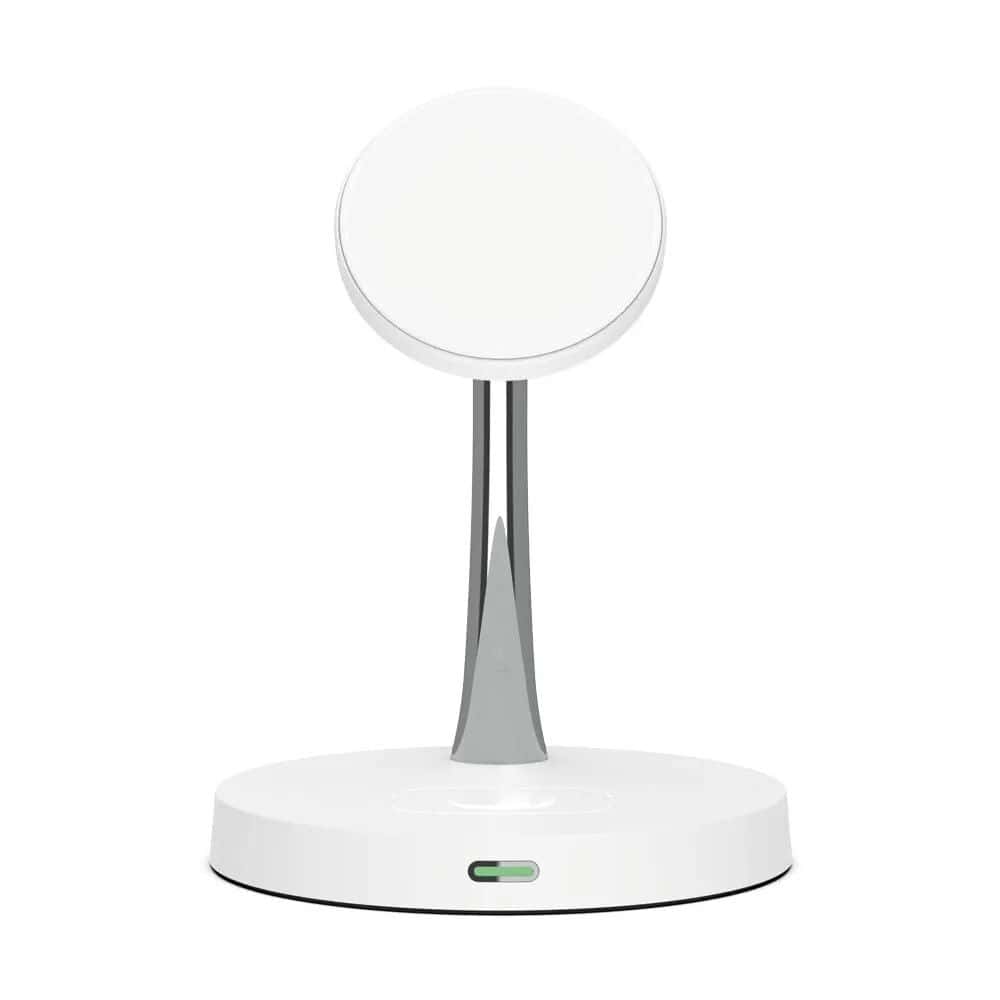 Wireless charging stand designed for smartphones and tablets, featuring modern aesthetic, high compatibility, and fast charging capabilities for enhanced convenience.