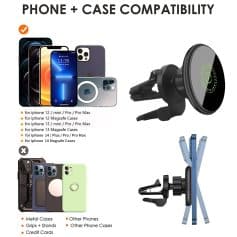 Compatible with iPhone 12, 13, 14 models, with magsafe cases and accessories for enhanced device support.